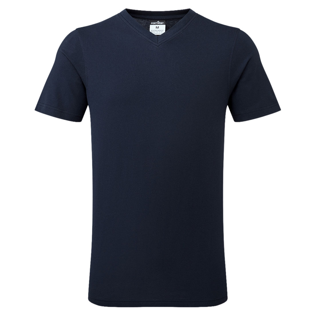 T-Shirt mit V-Ausschnitt aus Baumwolle