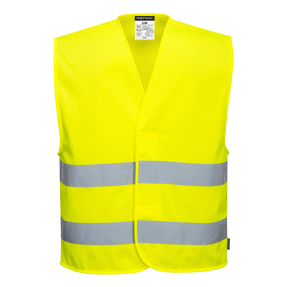 Hi-Vis Mesh Weste mit zwei Reflexstreifen