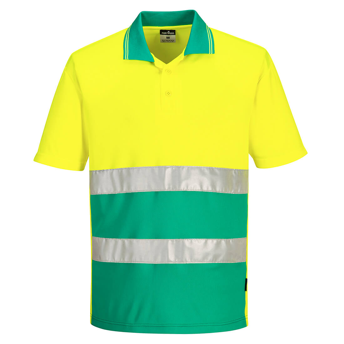 Leichtes Hi-Vis Kontrast-Poloshirt kurzarm