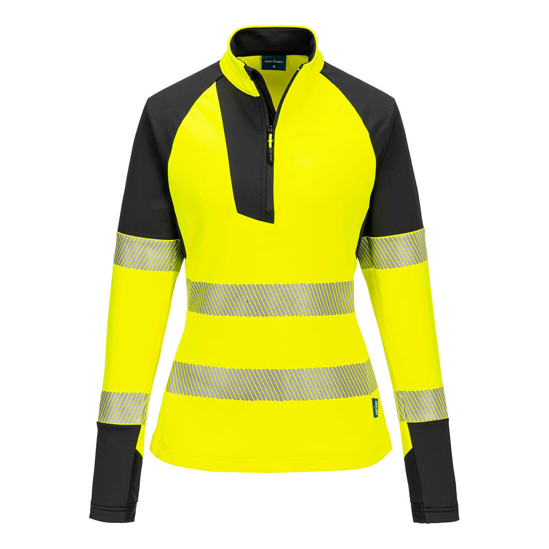 PW3 Hi-Vis Damen Sweatshirt 1/4 Reißverschluss